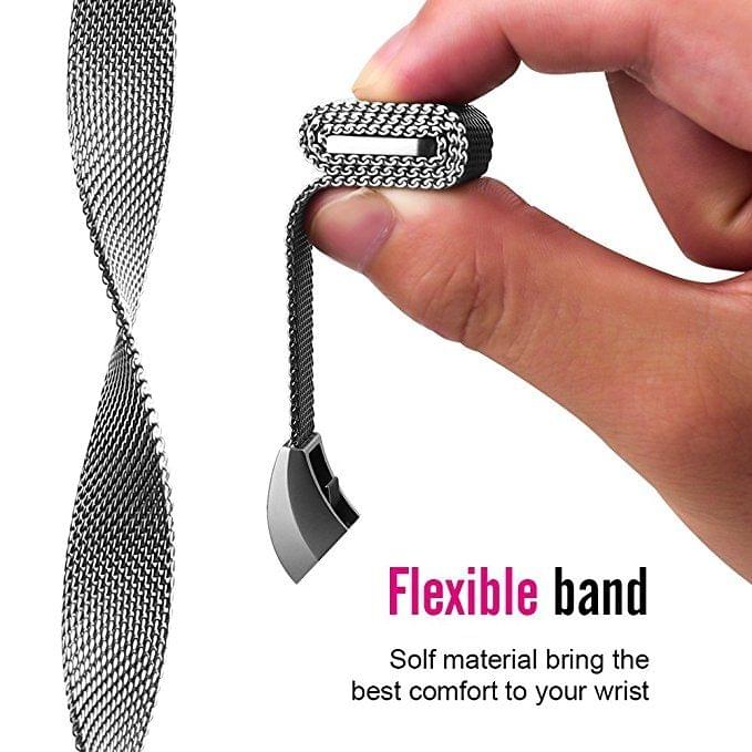 Stainless Steel Magnet Wrist Strap for FITBIT Alta,Size: Large, 170-236mm (Iridescent)