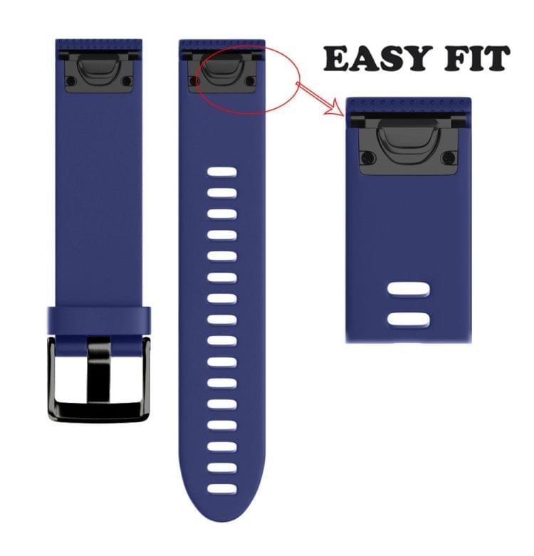 Quick Removable Silicone Wrist Strap for Fenix 5S 20mm(Dark Blue)