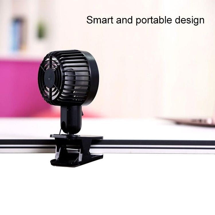 5V 1W Whisper Quiet Adjustable Tilt Cooling Desk Clip Fan, 2 Speeds(White)
