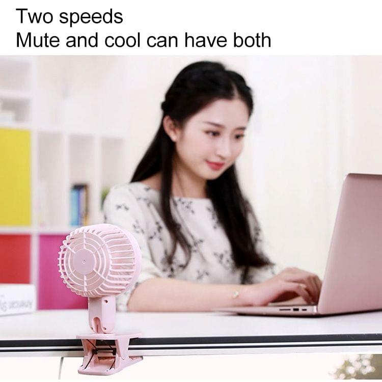 5V 1W Whisper Quiet Adjustable Tilt Cooling Desk Clip Fan, 2 Speeds(White)