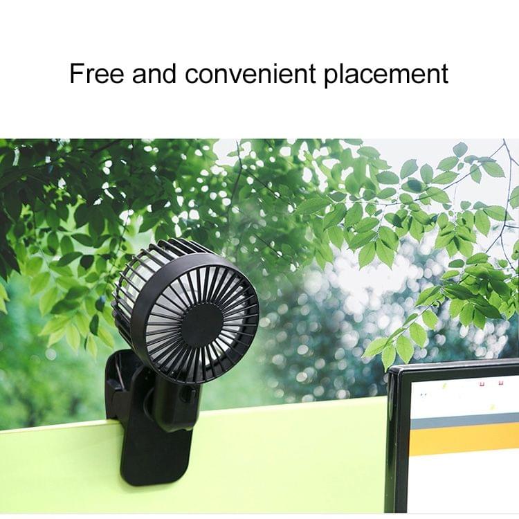 5V 1W Whisper Quiet Adjustable Tilt Cooling Desk Clip Fan, 2 Speeds(White)