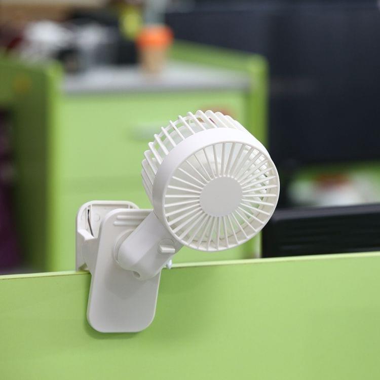 5V 1W Whisper Quiet Adjustable Tilt Cooling Desk Clip Fan, 2 Speeds(White)