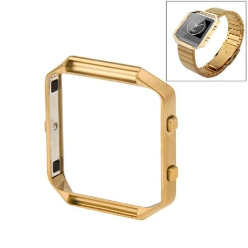 For Fitbit Blaze Watch Stainless Steel Frame Holder Shell(Gold)