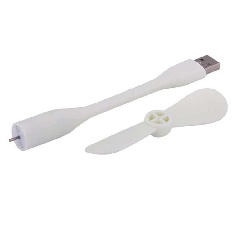 Flexible Mini Portable USB Powered 2-Blade USB Fan(White)