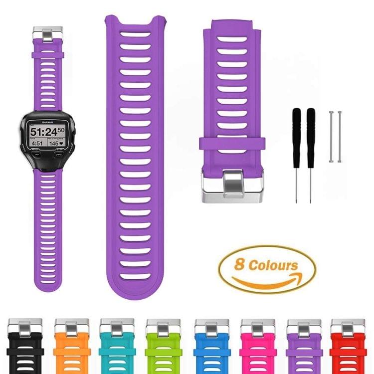 Solid Color Silicone Wrist Strap for Garmin Forerunner 910XT (Orange)