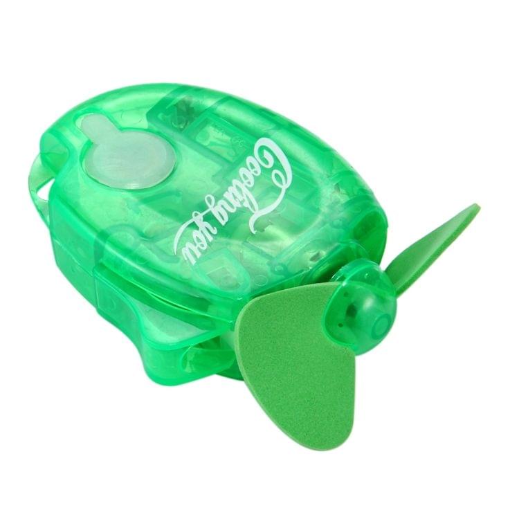 Mini Water Spray Fan with Powerful Safe Fan Blades, Size: About 109 x 73 x 27mm, Random Package Delivery(Green)