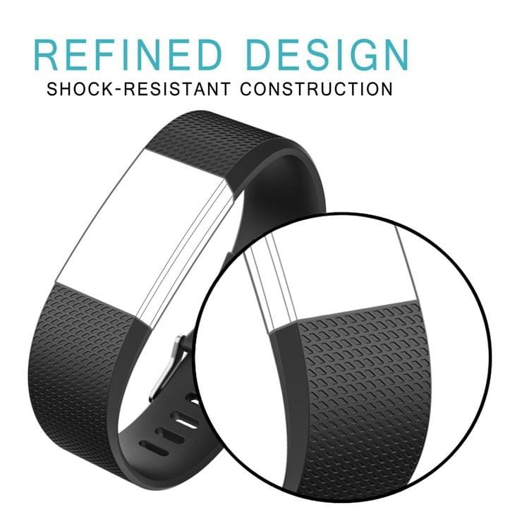 Square Pattern Adjustable Sport Wrist Strap for FITBIT Charge 2 (Coffee)