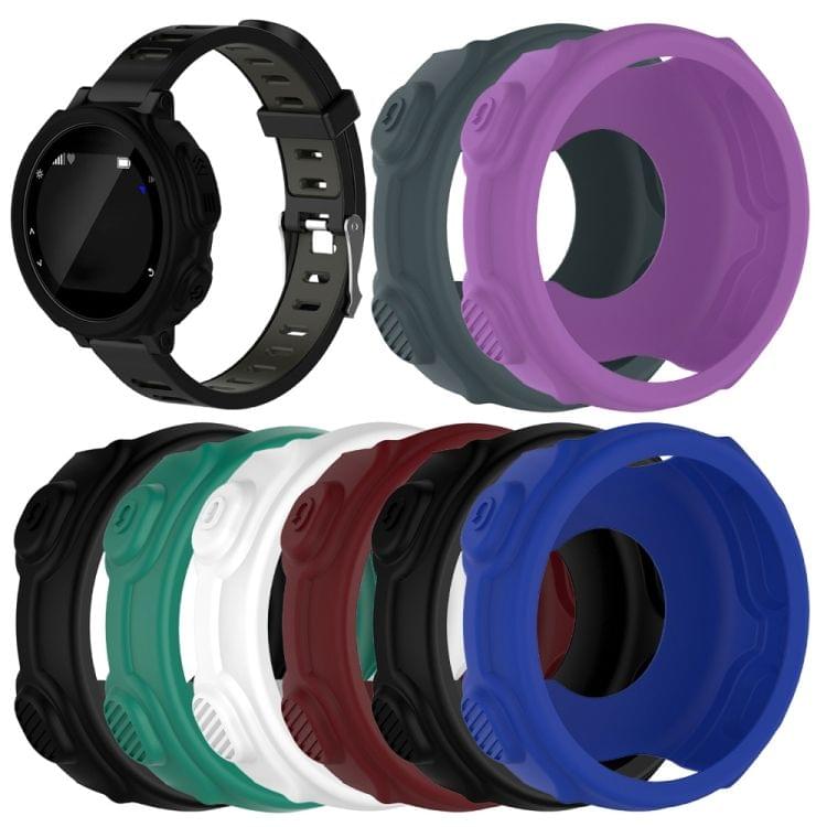 Solid Color Silicone Watch Protective Case for Garmin F235 / F750(Black)