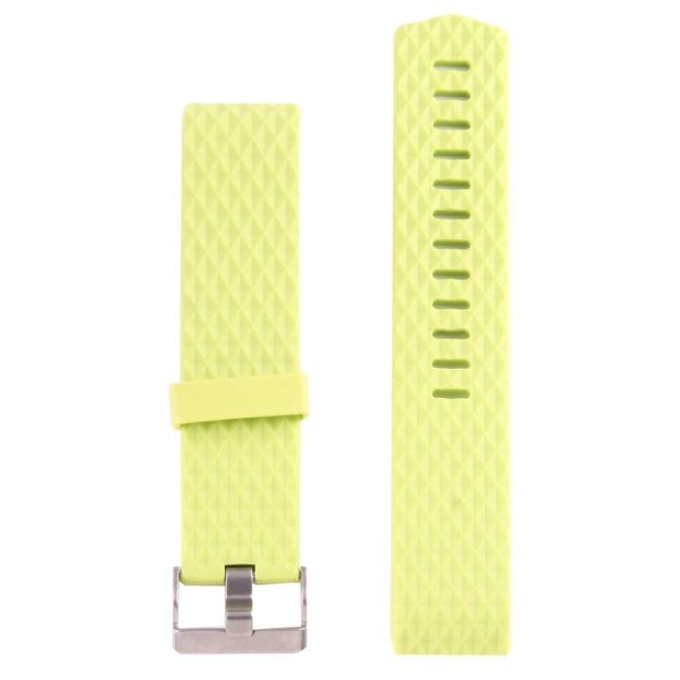 For Fitbit Charger 2 Bracelet Watch Diamond Texture TPU Watchband, Full Length: 23cm(Green)