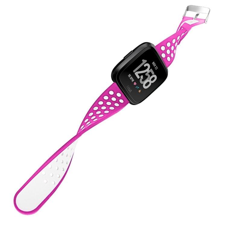 For Fitbit Versa Simple Fashion Silicone Watch Strap(Magenta)