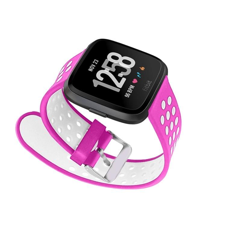 For Fitbit Versa Simple Fashion Silicone Watch Strap(Magenta)