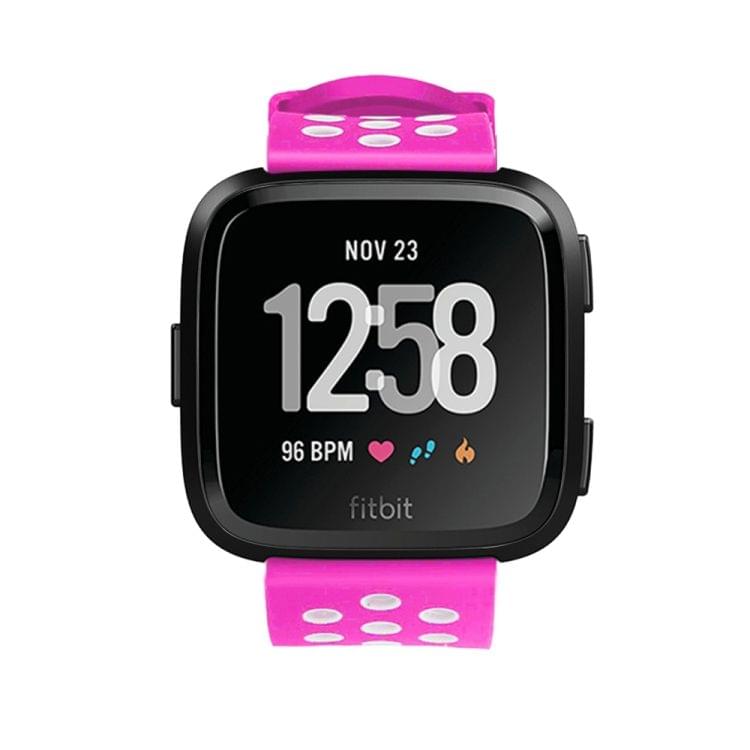 For Fitbit Versa Simple Fashion Silicone Watch Strap(Magenta)