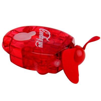 Mini Water Spray Fan with Powerful Safe Fan Blades, Size: About 109 x 73 x 27mm(Red)