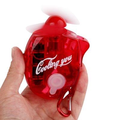 Mini Water Spray Fan with Powerful Safe Fan Blades, Size: About 109 x 73 x 27mm(Red)