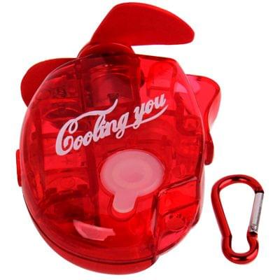 Mini Water Spray Fan with Powerful Safe Fan Blades, Size: About 109 x 73 x 27mm(Red)