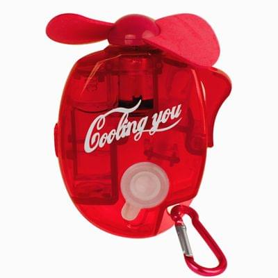 Mini Water Spray Fan with Powerful Safe Fan Blades, Size: About 109 x 73 x 27mm(Red)