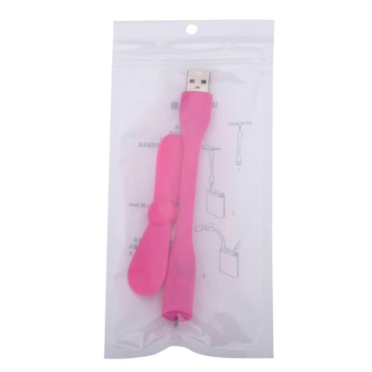 Flexible Mini Portable USB Powered 2-Blade USB Fan(Magenta)