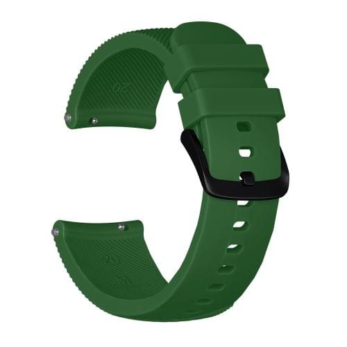 Crazy Horse Texture Silicone Wrist Strap for Huami Amazfit Bip Lite Version 20mm (Army Green)