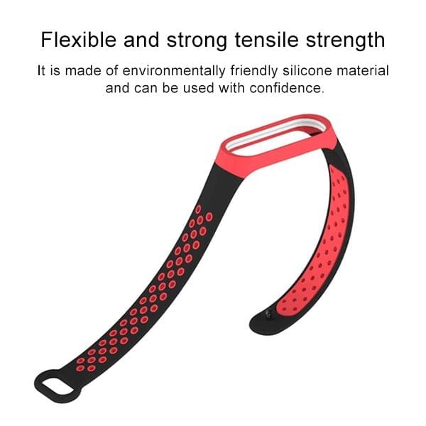 Colorful Silicone Wrist Strap Watch Band for Xiaomi Mi Band 3 & 4 (Pink)