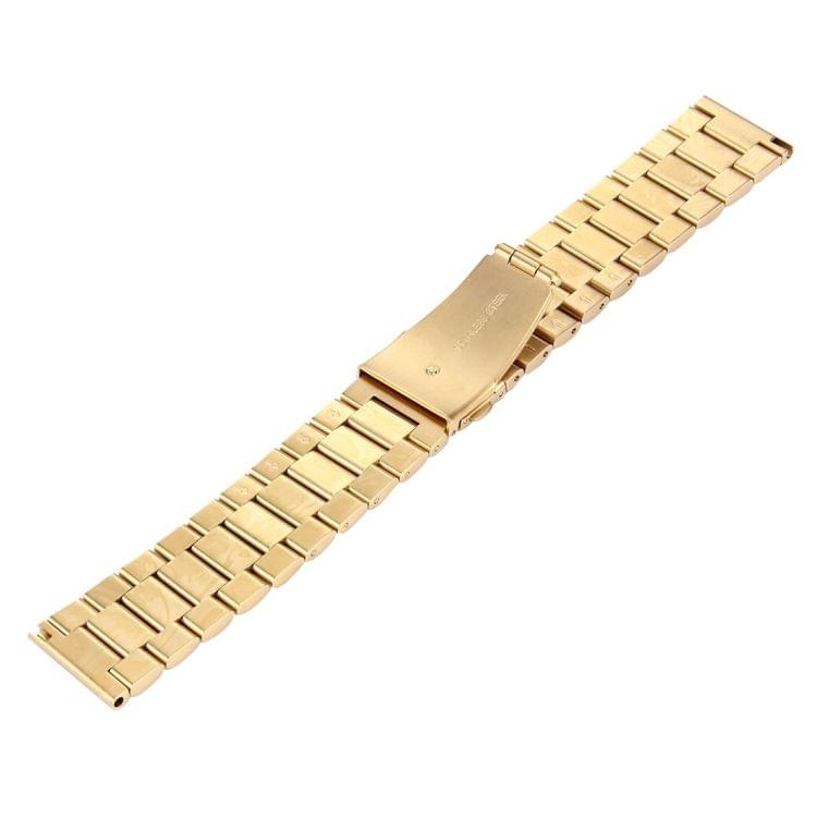 For Fitbit Blaze Smart Watch Butterfly Buckle 3 Beads Stainless Steel Watchband(Gold)