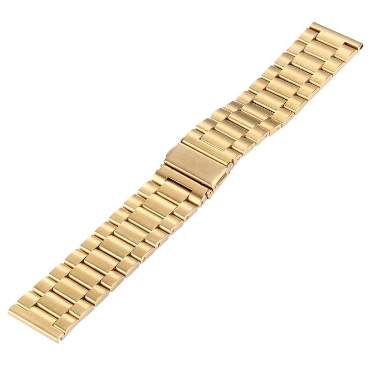 For Fitbit Blaze Smart Watch Butterfly Buckle 3 Beads Stainless Steel Watchband(Gold)