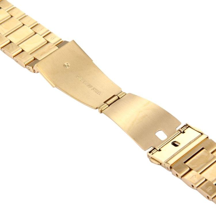 For Fitbit Blaze Smart Watch Butterfly Buckle 3 Beads Stainless Steel Watchband(Gold)