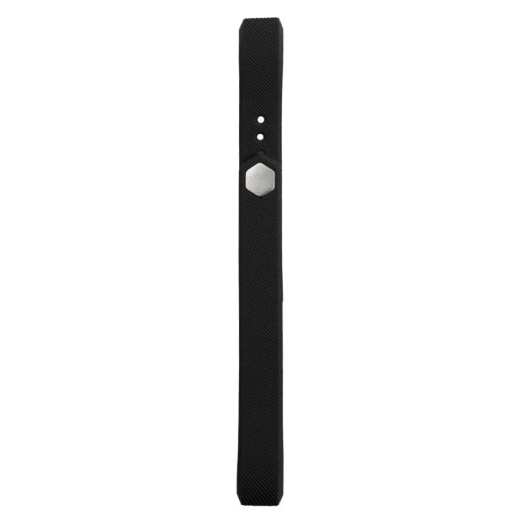 For Fitbit Alta Watch Oblique Texture Silicone Watchband, Small Size, Length: about 18.5cm(Black)