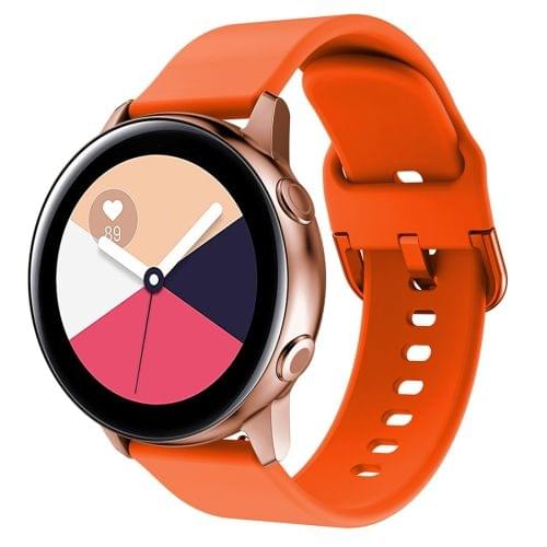 Smart Watch Electroplated Buckle Wrist Strap Watchband for Galaxy Watch Active (Orange)