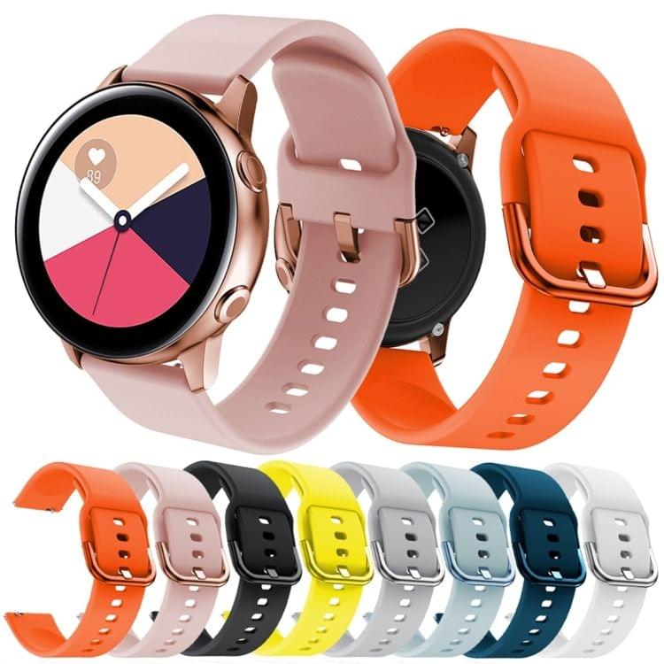 Smart Watch Electroplated Buckle Wrist Strap Watchband for Galaxy Watch Active (Orange)