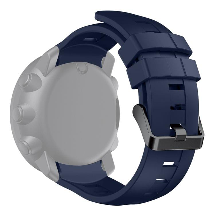 For Suunto Ambit3 Vertical Silicone Watch Bands, Width: 24mm(Dark Blue)