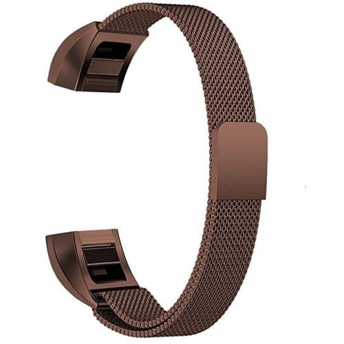 Stainless Steel Magnet Wrist Strap for FITBIT Alta,Size: Large, 170-236mm (Coffee)