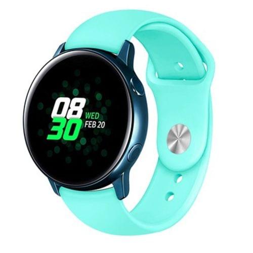 Monochrome Silicone Strap for Apply Samsung Galaxy Watch Active 22mm(teal)