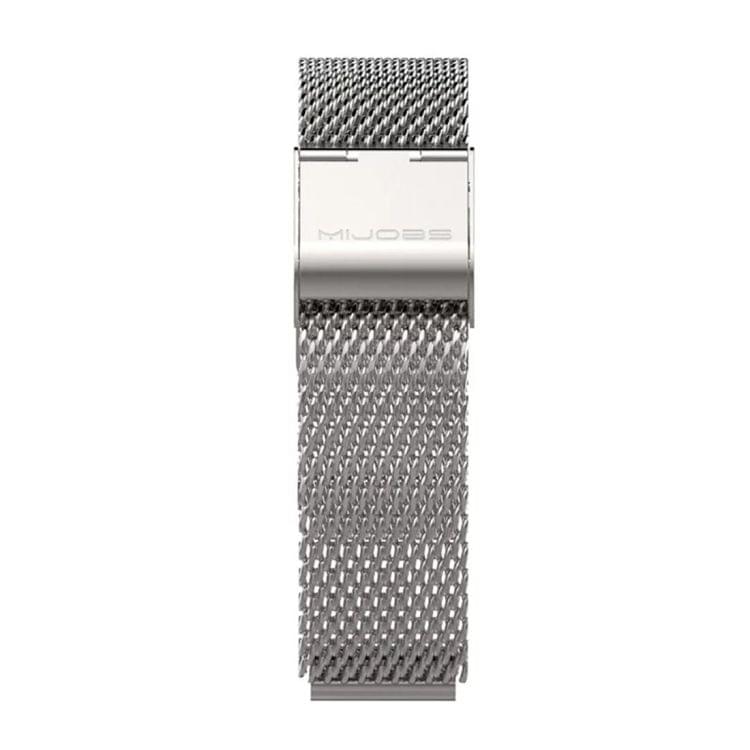 Original Mijobs Metal Strap for Xiaomi Mi Band 2 Screwless Buckle Style Stainless Steel Bracelet Wristbands Replace Accessories, Host not Included(Silver)
