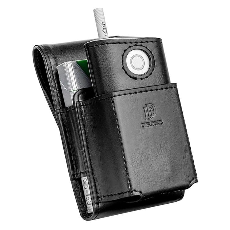 DUX DUCIS Flip PU Leather Protective Case for glo Electronic Cigarette(Black)