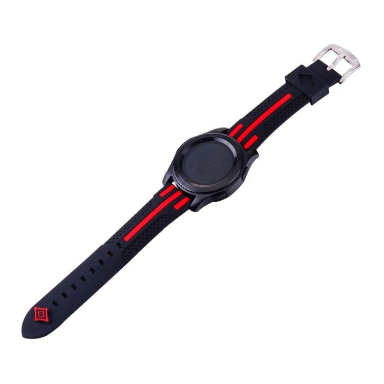 Samsung S3 Simple Fashion Stripes Pattern Watches Band (Black+Red)