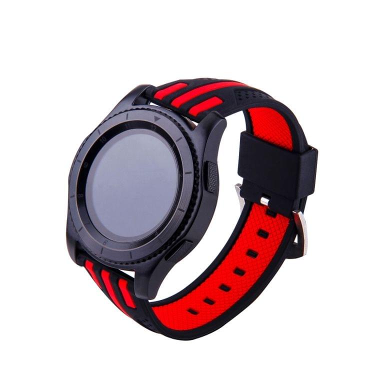 Samsung S3 Simple Fashion Stripes Pattern Watches Band (Black+Red)