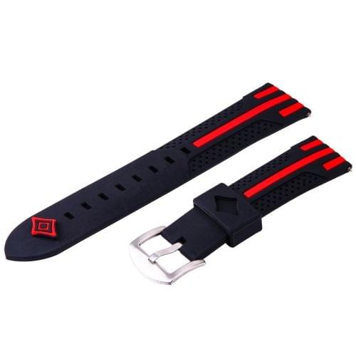 Samsung S3 Simple Fashion Stripes Pattern Watches Band (Black+Red)