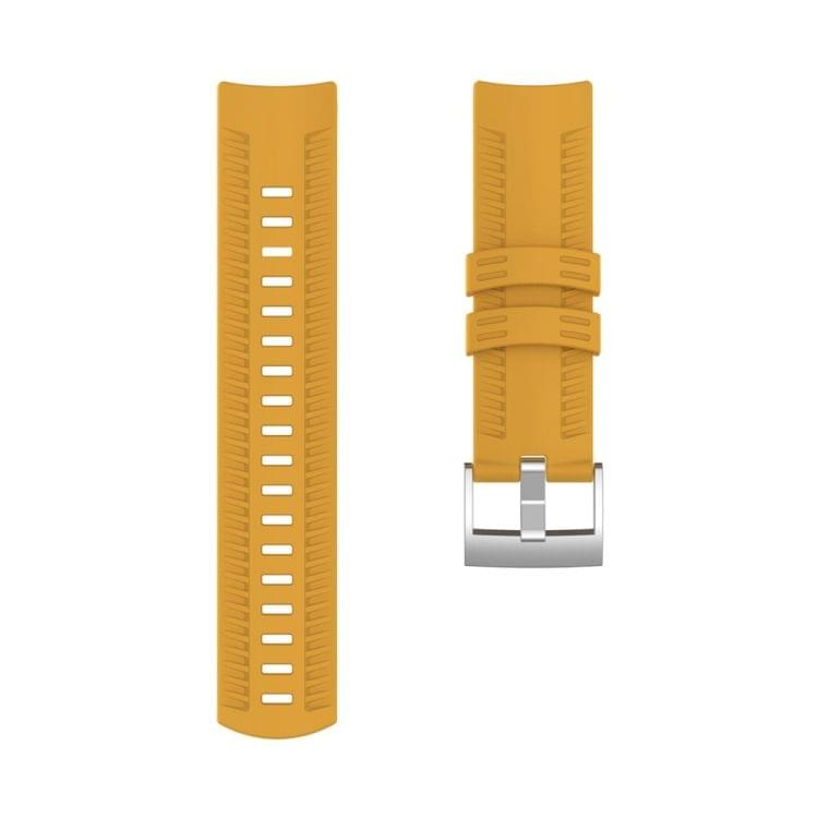 Silicone Replacement Wrist Strap for SUUNTO 9 (Yellow)