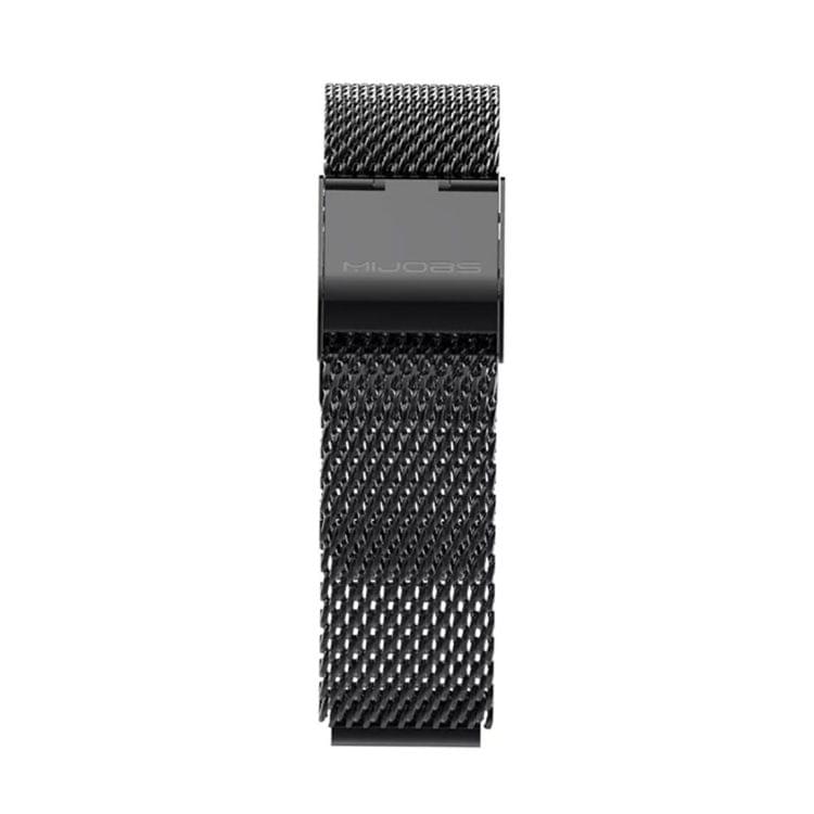 Original Mijobs Metal Strap for Xiaomi Mi Band 2 Screw-less Buckle Style Stainless Steel Bracelet Wristbands Replace Accessories, Host not Included(Black)