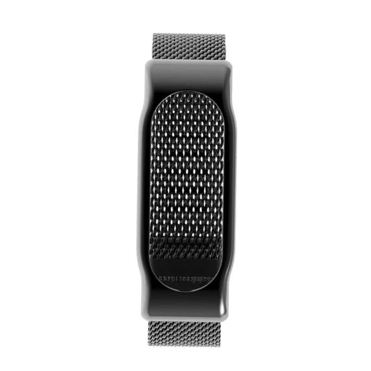 Original Mijobs Metal Strap for Xiaomi Mi Band 2 Screw-less Buckle Style Stainless Steel Bracelet Wristbands Replace Accessories, Host not Included(Black)