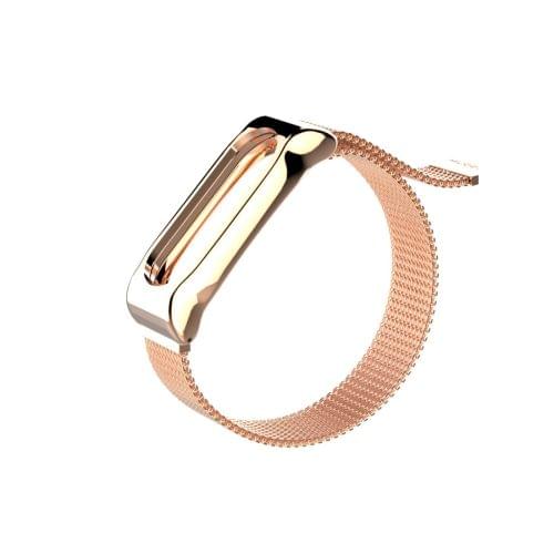 Milan SE Mijobs Metal Strap for Xiaomi Mi Band 2 Strap Stainless Steel Magnetic Bracelet Wristbands Replace Accessories, Host not Included(Gold)