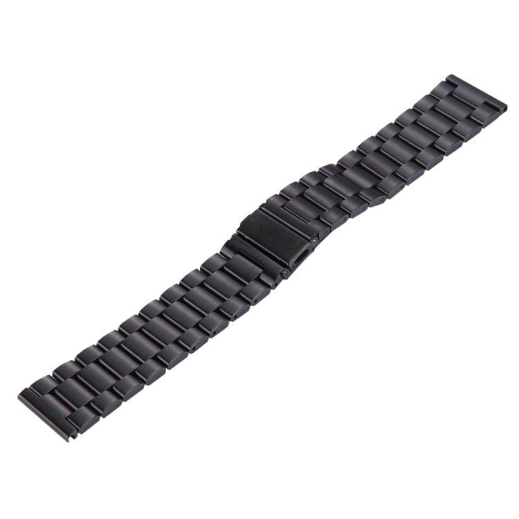 For Fitbit Blaze Smart Watch Butterfly Buckle 3 Beads Stainless Steel Watchband(Black)