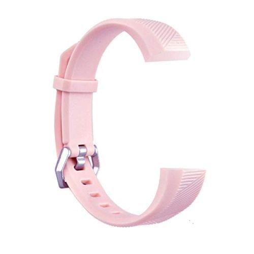 Children Silicone Twilled Wrist Strap for FITBIT ACE (Pink)