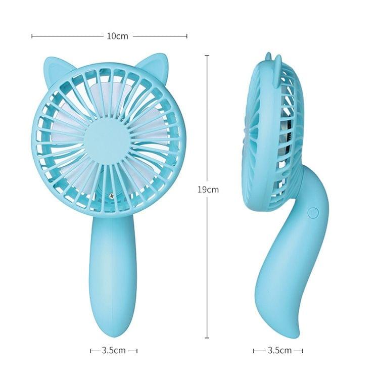 Portable Outdoor Handheld USB Charging Cartoon Squirrel Shape Mute Cooling Fan 3 Speeds(Pink)