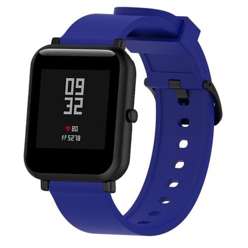 Silicone Glossy Sport Wrist Strap for Huami Amazfit Bip Lite Version 20mm (Blue)