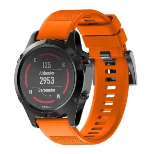 Quick Removable Silicone Wrist Strap for Fenix 5X 26mm(Orange)