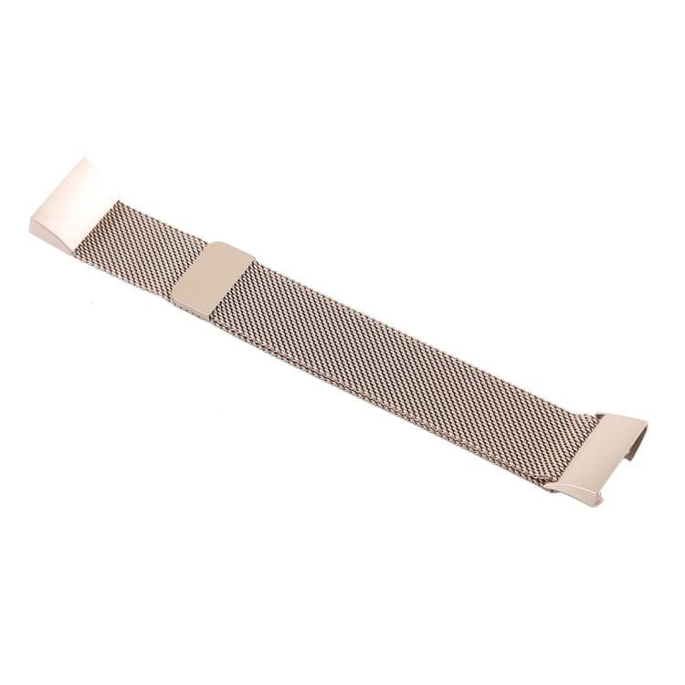 Metal Wrist Strap Watch Band for Fitbit Charge 3(Vintage Gold)