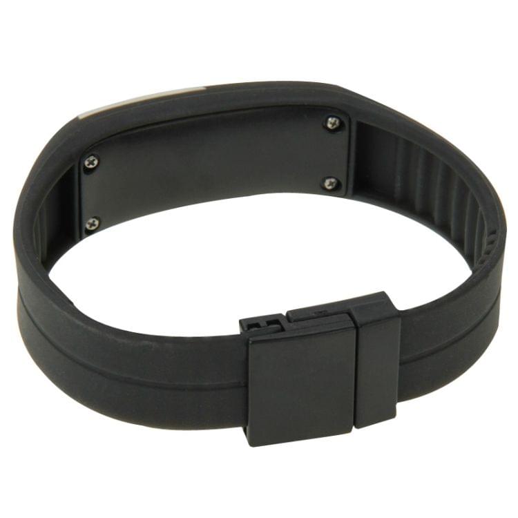 Fashion Waterproof Silicone Bracelet Watch with LED Display(Black)