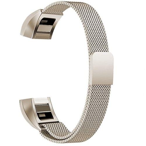 Stainless Steel Magnet Wrist Strap for FITBIT Alta,Size:Small,130-170mm (Champagne Gold)