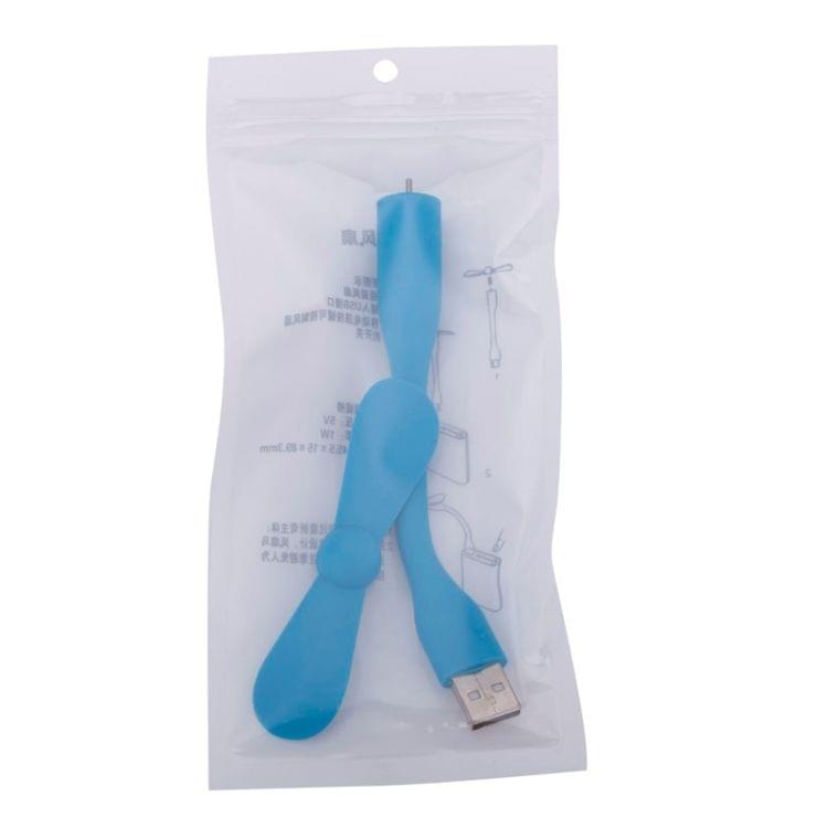 Flexible Mini Portable USB Powered 2-Blade USB Fan(Blue)